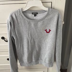 Grey true religion hood/sweats set